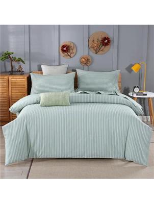 China 100% Cotton Woven Bedroom Bedding Set Customized  Plied Yarn en venta