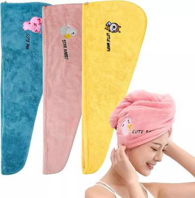 Κίνα Eco Friendly Hair Shower Towel Quick Drying Microfiber Hair Wrap προς πώληση