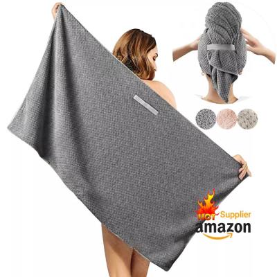 中国 Soft Anti Frizz Hair Drying Cloth For Women Thicker Microfibre Head Towel 販売のため