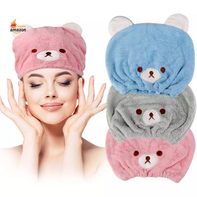 China Bathroom Super Absorbent Soft Sexy Women Hair Towel Quick Drying Te koop