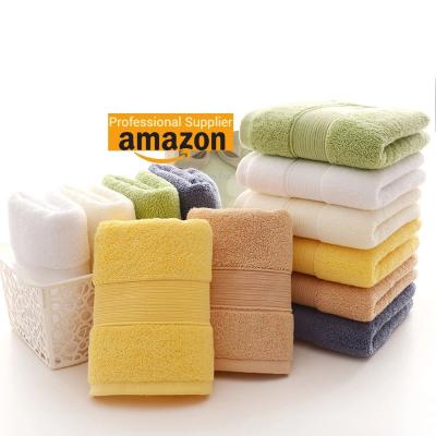 China Luxury Pure Colors Hotel Bath Towel 100% Cotton 5 Star Hotel Towel Set en venta