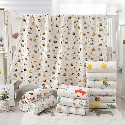 Cina Comfortable 100% Muslin Rose Double Deck Gauze Newborn Bath Towel in vendita