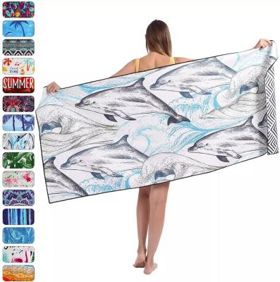 China 70*140cm Cotton Beach Towel Custom Stripe Swimming Microfibre Towel en venta