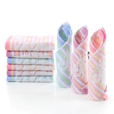 China QUICK DRY Jacquard Fabric 100% Cotton Soft Water Absorbent Square Baby Towel en venta