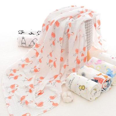 China Dyeing Printed Newborn Swaddle Blanket Quick Dry Cotton Fabric en venta