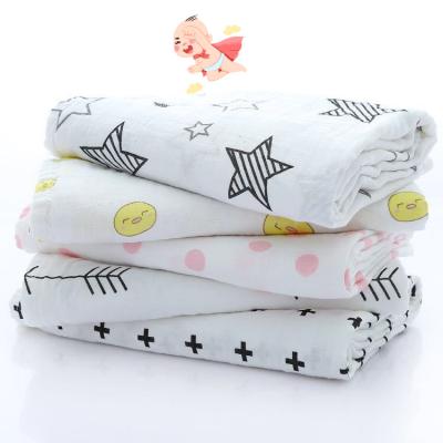 China Quick Dry Baby Bamboo Swaddle Cloth For Newborn 47*47 Inch White en venta