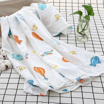 中国 Organic Newborn Swaddle Blanket Quick Dry Bamboo Prints Covers 販売のため