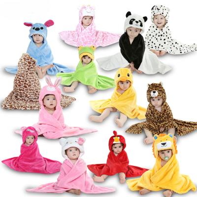 中国 Unique Newborn Infant Bath Towels Custom Pattern Animal Bamboo Hooded 販売のため