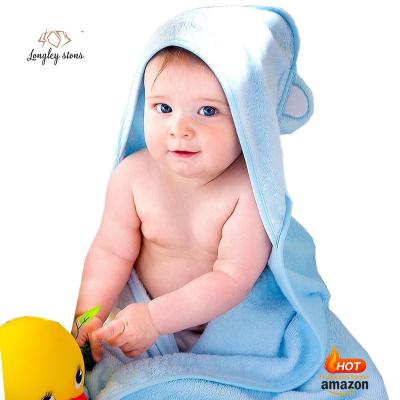 中国 Custom Infant Hooded Towel Skin Friendly Soft High Density Organic Bamboo 販売のため