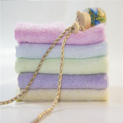 China Organic Bamboo Terry Newborn Wash Cloth Solid Color Comfortable 25*25cm for sale