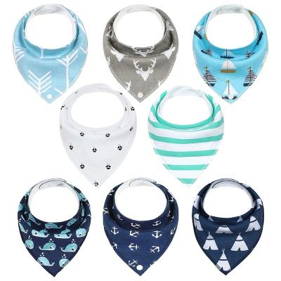 China Quick Dry Cotton Baby Triangle Dribble Bibs Multiple Color Super Soft en venta