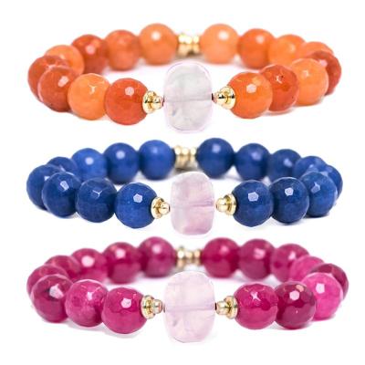 China Healing Pover Wholesale 10MM Natural Stone Yoga Beaded Bracelets Jewelry For Women Handmade Crystal Stretch Bracelets Jewelry In Stock for sale