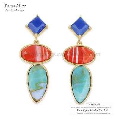 China Fashion Creative Design Europe and America New Gold Earrings Fashion Hanging Earrings for sale