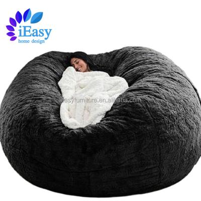 China Removable Cover iEasy living room furniture giant fur beanbag cover bean bag bed chair bean bed bag cover bean bag couch for adults(no filling) for sale