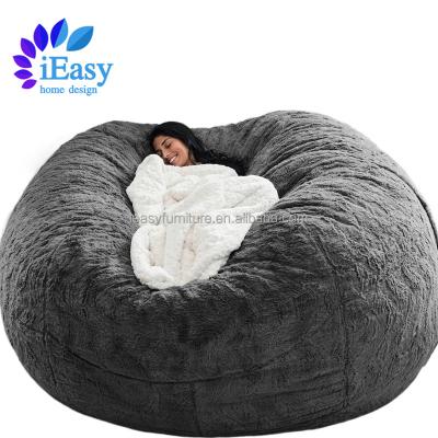 China Removable Cover iEasy furniture multiple sizes the best suede large lazy sofa bean bag cover bean bag bed bean bag chair sofa (only cover) for sale