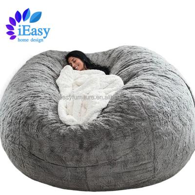 China Removable Cover iEasy furniture ultra soft 6ft lazy sofa bed cover large bean bag chair bean bag sofas bean bag chair for adults(only cover) for sale