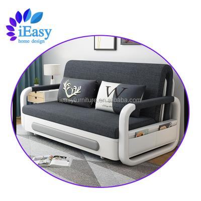 China Adjustable (other) iEasy Living Room Furniture Save Space Couch Divan Foldable Modern Sofa Cum Bed 3 Seat Storage Folding Multi-function Sofa Bed for sale