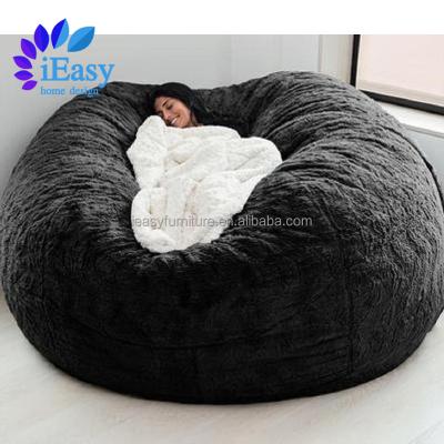 China Removable Cover iEasy Furniture RTS Sofa Bed Bean Bag Chairs Giant Bean Bag Cover Soft Fluffy Fur Bean Bag Chairs for Adults (Cover ONLY) for sale