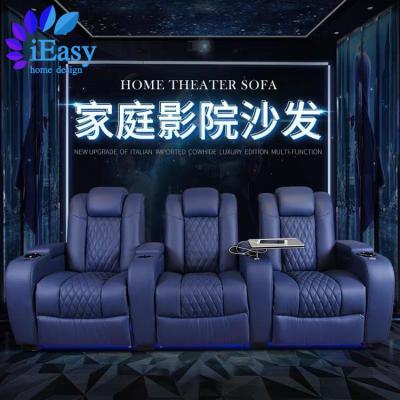 China Cooling iEasy Furniture Luxury headrest adjustable 8 Point Heated Massage Cinema Modern Electric Recliner Sofa Chair For Living Room for sale