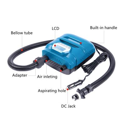 China Family Houses Portable Inflatable Pum 12V 20PSI Air Compressor Pump Rechargeable Sip Compressor Paddle Board, Boat Inflatable Pump for sale