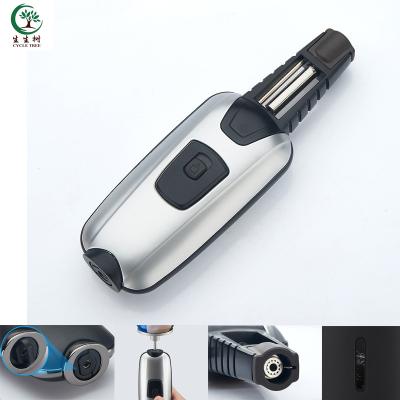 China Logo Windproof Jet Torch Cigarette Refillable Custom Cigar Lighter Refillable Empty Gas for sale