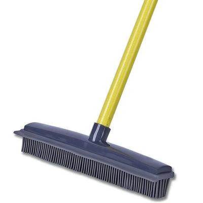 China Multi-Function Heavy Duty Home Broom Silicone Bristle Push Broom Rubber Fur Waxing Carpet Sweeper Squeegee for sale