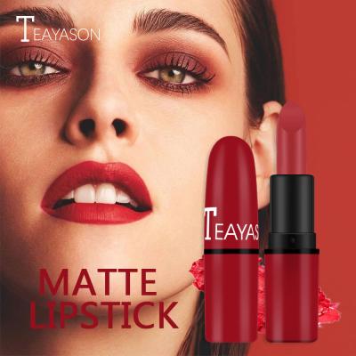 China Waterproof 12 Colors Waterproof Matte Lipstick Bullet Lipstick Organic Long Lasting Lipstick Private Label for sale