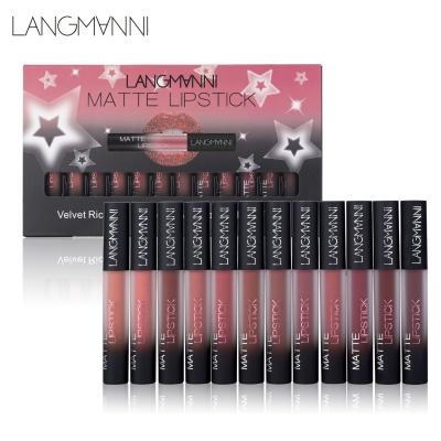 China Waterproof Wholesale Private Label Matte Lipstick Makeup Liquid Lip Gloss 2 Options Waterproof for sale