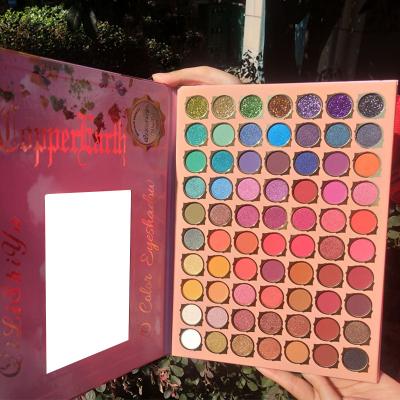 China 2020 New Style 70 Colors Very Popular High Dye Eyeshadow Palette Waterproof Eyeshadow Palette With Mirror for sale