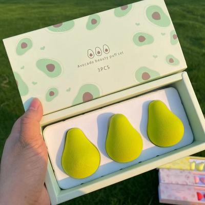 China Friute Makeup Egg Set Waterproof Non-latex Don't Eat Powder Strawberry Peach Pear Lemon Avocado Makeup Sponge Blast for sale