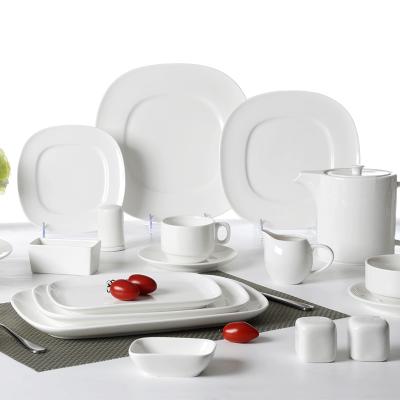 China England Good Quality Sustainable Wholesale White Ceramic Dinner Set Dinnerware Set for sale