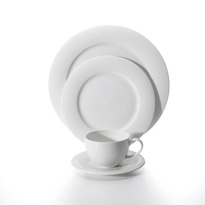 China Sustainable Catering Italy Porcelain 4pc Dinner Set, Banquet Hall Crockery Dinnerware Sets, Catering Plates& for sale