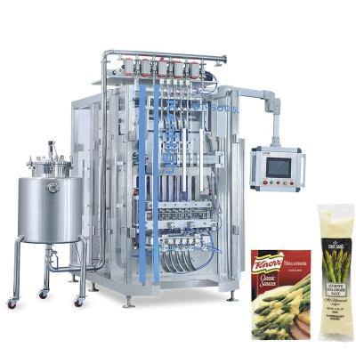 China Food China Supplier Mayonnaise Olive Oil Cosmetic Liquid Multi-Lane Sachet Strip Packaging Machine for sale