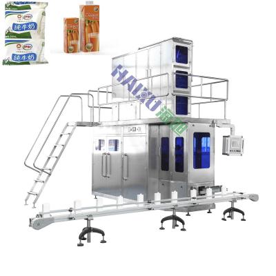 China Automatic Drinking Juice Milk Liquid Aseptic Carton UHT Yogurt Fruit 125ml 1L Passata Food Drinking Filling Machine for sale