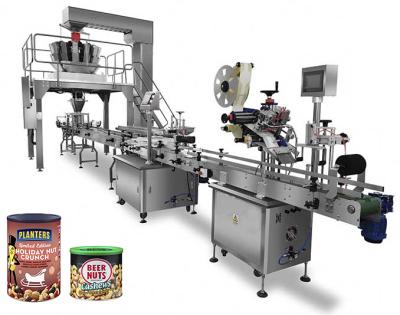 China Automatic Food Cans And Bottled Puffed Snacks Nuts Food Packing Machine for sale