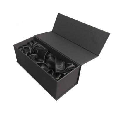 China Recyclable Matt Black Luxury Cardboard Wine Glass Box Packaging Printing Gift Boxes For Wine Glass Packaging for sale