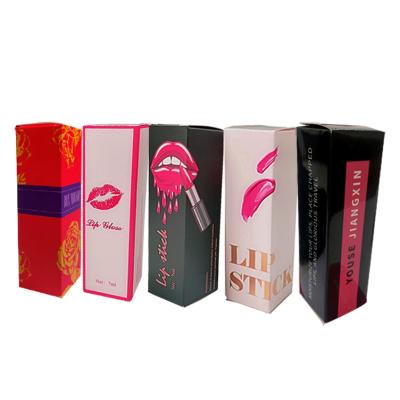 China Recycled Materials Lip Gloss Packaging Box Customized Cosmetics Folding Box Lip Gloss Packaging Paper Box For Lip Gloss for sale