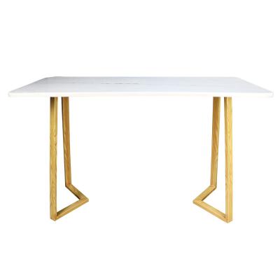 China High Quality Luxury Modern Living Room Furniture Easy Installation Stainless Steel Countertop Coffee Table Eurasian Wood Marble Dining Table for sale