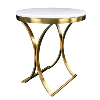 China Easy Modern Living Room Furniture Stainless Steel Outlet Factory Installation Marble Table Dining Table Marble Coffee Table for sale