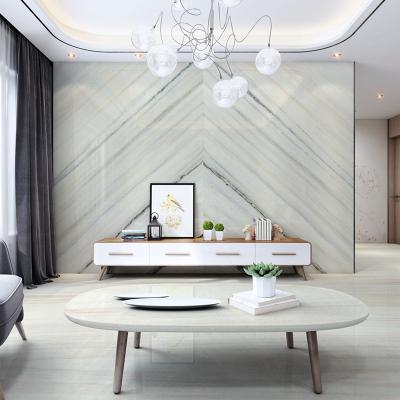 China Natural White Marble Horizontal Eurasian Wooden Stone Grain Stone Stripes Wall Backgrounds Quarry Mateiral Polishing Finishing Slabs for sale