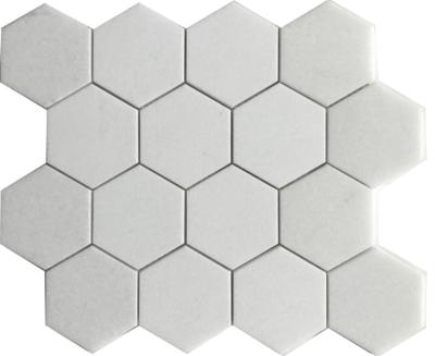 China Modern Greek Crystal Polished White Thasos Marble Mosaic Hexagon Wall Tile for sale