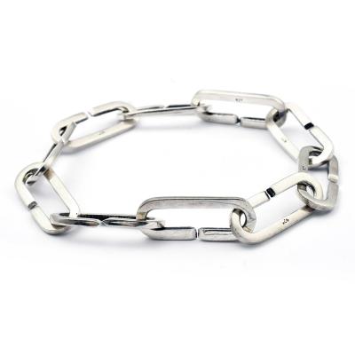 China MOQ Wholesale Punk Small Classic Men's Bracelet 925 Antique Silver for sale