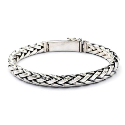 China Wholesale Vintage 925 Mens Silver Punk Bracelet for sale