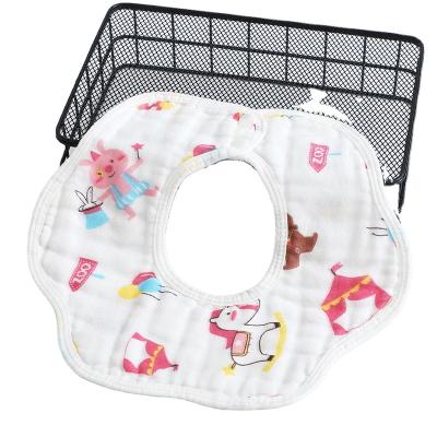 China Baby Washable100% Cotton Muslin Bib Hot Sell Yile Foldable Muslin Bandana Bib for sale