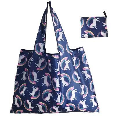 China Custom Handled Printed Waterproof Reusable Shopping Bags Washable Foldable Shopping Bag Eco Friendly for sale