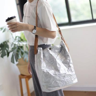 China I Can Washed Washable Paper Bag Tote Backpack Eco Friendly Recycled Bag for sale