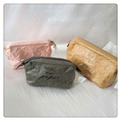 China Fashion Wholesale Kraft Paper Bag Makeup Bags Women Cosmetic Bag For Travel for sale