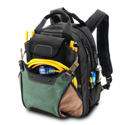 China Heavy Duty Tool Storage Backpack Work Electricians Carry Tool Bag for sale