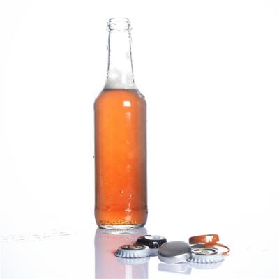 China 275ml Crown Soda Beer Cocktail Bacardi Breezer Clear Cap Beverage Stocked Drinking Carbonated Glass Bottle for sale