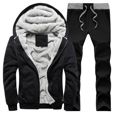 China Plain Mens Sweat Suits QUICK DRY Mens Shear Sweat Suits Mens Suits With Fur Trimmed Zipper for sale